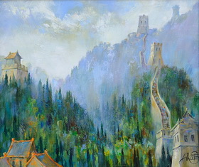 Sketch at the Great Wall of China 2014. Canvas, oil. 60х70 cm