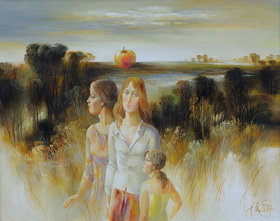 Three Sisters 2014. Canvas, oil. 60х75 cm