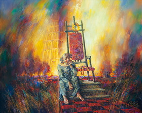 The throne 2021y canvas, oil 80x100cm