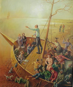 Nave fool. 2005y. Canvas, oil. 72х60 cm.