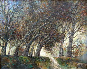 Old tract of Bobruisk. 2006y. Canvas, oil. 18х25 cm.