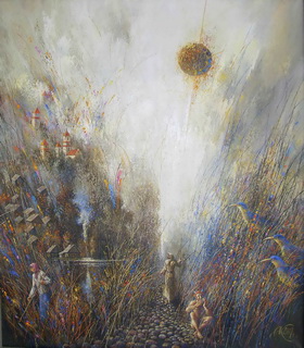 Pathway In Grass 2008 г. Canvas, oil. 100x80 cm.