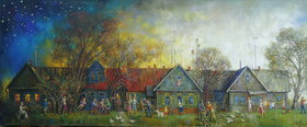 House. 2012. Canvas,oil 50x120 cm.