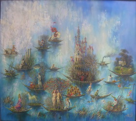 Infinite Voyage 2010 г. Canvas, oil. 80x90 cm.