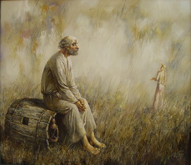 Diogenes 2009 г. Canvas, oil. 90x110 cm.